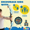 image:imageJOYIN 2 Pack Bow and Arrow Archery Toy Set for Kids Light Up Archery Play Set with 2 Luminous Bows 18 Suction Cups Arrows 6 Targets and 2 QuiversBlack