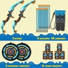 image:imageJOYIN 2 Pack Bow and Arrow Archery Toy Set for Kids Light Up Archery Play Set with 2 Luminous Bows 18 Suction Cups Arrows 6 Targets and 2 QuiversBlack