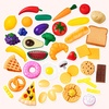 image:imageJOYIN 50 Piece Set of Kitchen Toys Dinnerware Dummy Fruits Vegetables Plastic Accessories for Children Educational Learning Toy Role Play Gift Easter Basket Stuffers