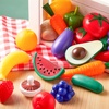 image:imageJOYIN 50 Piece Set of Kitchen Toys Dinnerware Dummy Fruits Vegetables Plastic Accessories for Children Educational Learning Toy Role Play Gift Easter Basket Stuffers