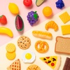 image:imageJOYIN 50 Piece Set of Kitchen Toys Dinnerware Dummy Fruits Vegetables Plastic Accessories for Children Educational Learning Toy Role Play Gift Easter Basket Stuffers