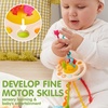 image:imageJOYIN Baby Toys  Montessori Toys for Babies FoodGrade Sensory Present Infant Stacking Circles Teether Blocks 3D Stress Balls Pull String Learning Gifts for Baby Girls Boys