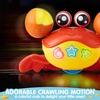 image:imageJOYIN Crawling Crab Tummy Time Toy Babies Interactive Big Walking Crab Toy with Intelligent Sensor Lights Buttons AutoAvoiding Obstacles Gift for Toddlers