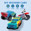 image:imageJOYIN Kids Craft Kit Build amp Paint Your Own Wooden Race Car Art amp Craft Kit DIY Toy Make Your Own Car Truck Toy Construct and Paint Kit Presents for Kids