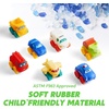 image:imageJOYIN Rubber Toy Cars for Toddlers 13 Year Old 8 PCS Cartoon Baby Truck Cars Bath Toy with Storage Bag  1 2 Year Old Boy Toys Birthday Gift Pinata Bags Filler Carnival Prizes Small
