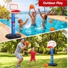 image:imageJOYIN Toddler Basketball Hoop Indoor Adjustable Basketball Goal for Kids with 4 Balls Game Toys for Playroom Pool Outdoor Birthday Gift for Baby Boys Girls Age 1 2 3 4  Air Pump IncludedBlue and Orange