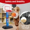 image:imageJOYIN Toddler Basketball Hoop Indoor Adjustable Basketball Goal for Kids with 4 Balls Game Toys for Playroom Pool Outdoor Birthday Gift for Baby Boys Girls Age 1 2 3 4  Air Pump IncludedBlue and Orange