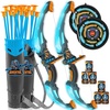 image:imageJOYIN 2 Pack Bow and Arrow Archery Toy Set for Kids Light Up Archery Play Set with 2 Luminous Bows 18 Suction Cups Arrows 6 Targets and 2 QuiversBlack