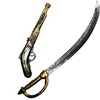 image:imageJOYIN 28 Inches Pirate Sword and 16 Inches Pirate Pistol SetHalloween Party Costume Accessories