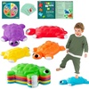 image:imageJOYIN Turtle Balance Stepping Stones 6 Pcs Kids Turtle Jumping Stones Steps Stones Up to 265 Ibs Kids Obstacle Course Coordination Game Toys for Ages 3 Years and UP Indoor or Outdoor Play