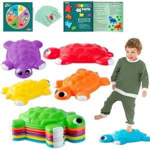 image:imageJOYIN Turtle Balance Stepping Stones 6 Pcs Kids Turtle Jumping Stones Steps Stones Up to 265 Ibs Kids Obstacle Course Coordination Game Toys for Ages 3 Years and UP Indoor or Outdoor Play