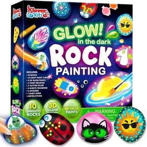 image:imageRock Painting Kit Glow in The Dark Rock Kit Arts and Crafts for Kids Ages 612 Art Supplies Toy Kids Craft Paint Kits Arts amp Crafts for Boys Girls Birthday Party Gift ToyGlow in the Dark